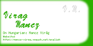 virag mancz business card